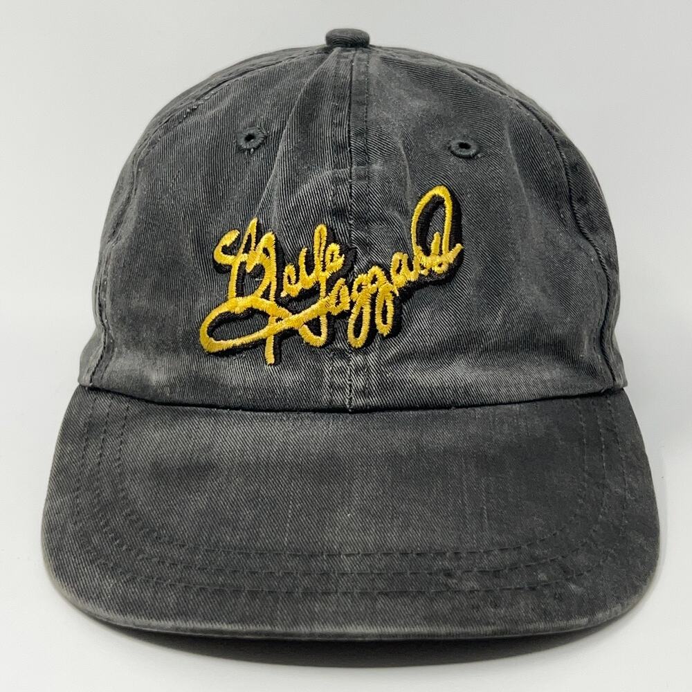 Vintage 90s Merle Haggard Dad Hat Baseball Cap Country Western Strapback Black